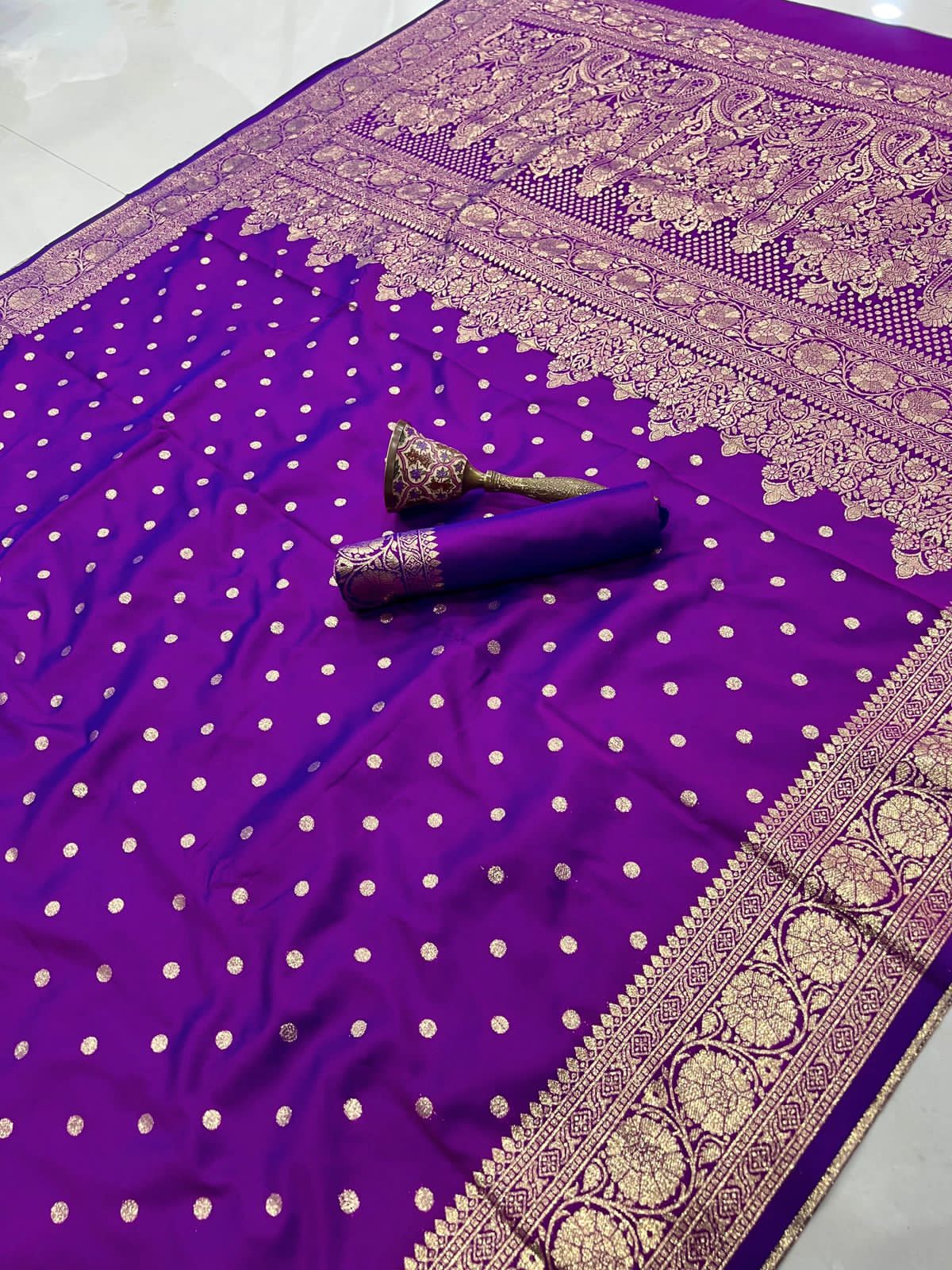 Super Hit Pure Soft Banarasi Silk Saree with Original Gold Jari & Heavy Weaving | Running Blouse | Premium Quality