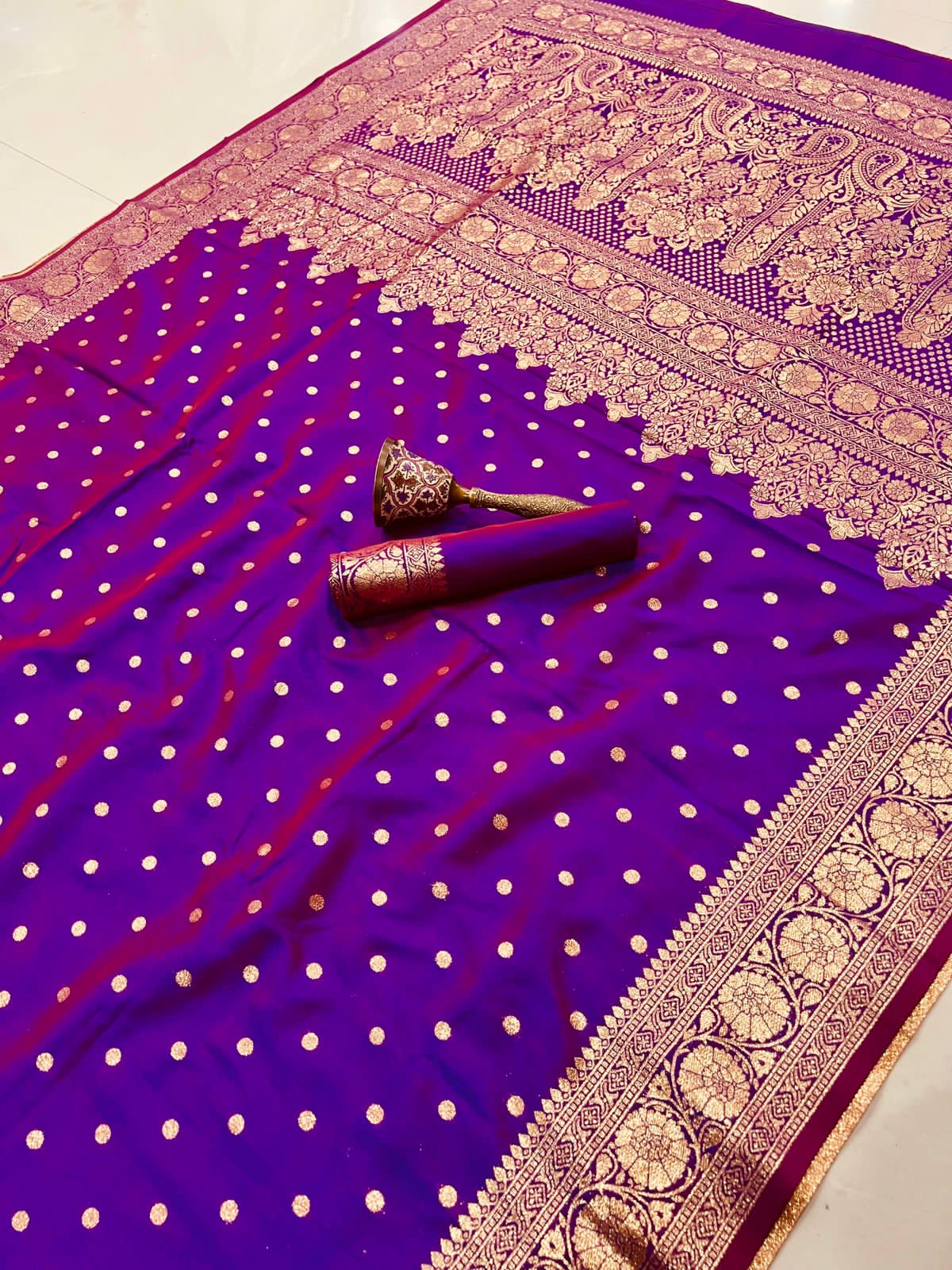 Super Hit Pure Soft Banarasi Silk Saree with Original Gold Jari & Heavy Weaving | Running Blouse | Premium Quality